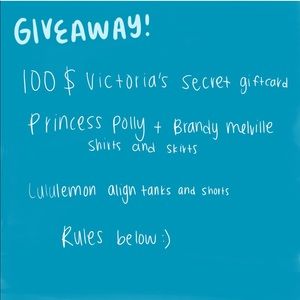 PRINCESS POLLY/LULULEMON/VS/BRANDY GIVEAWAY
